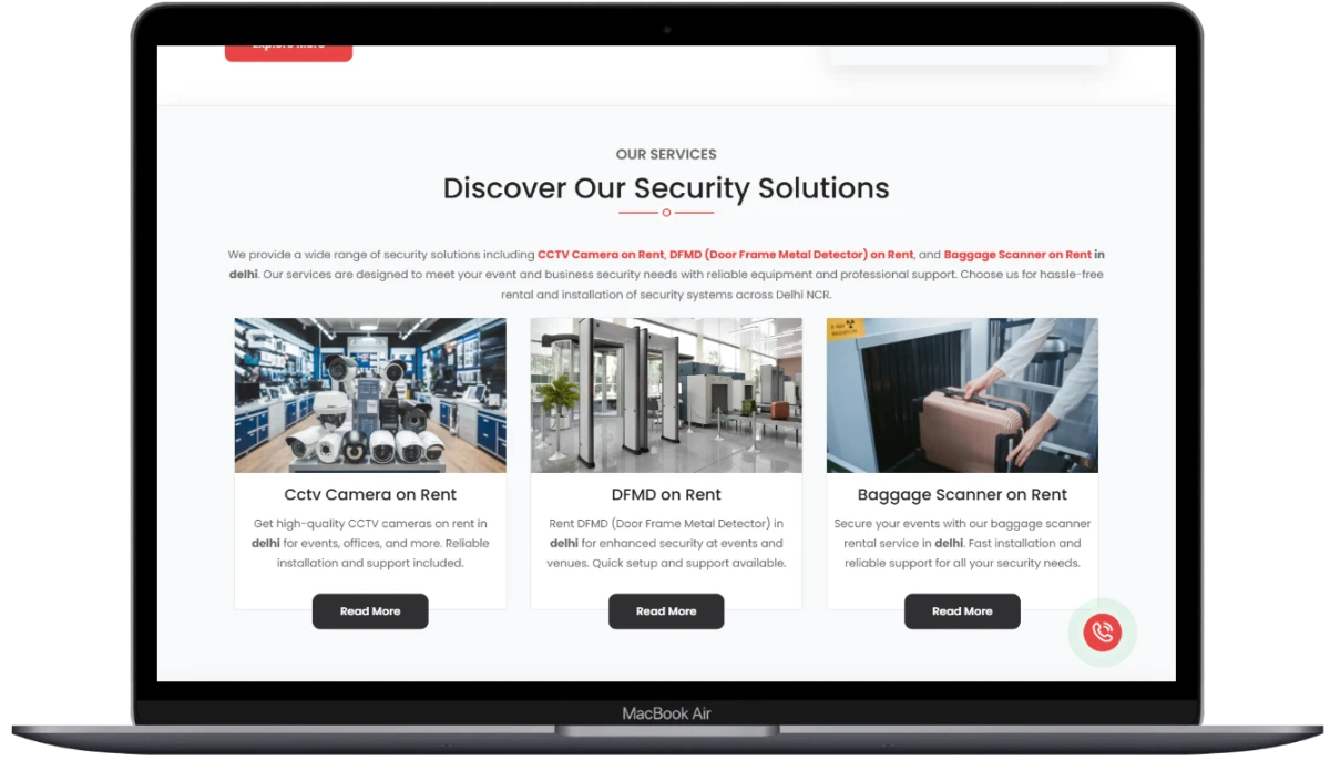 Rental Experts website screenshot