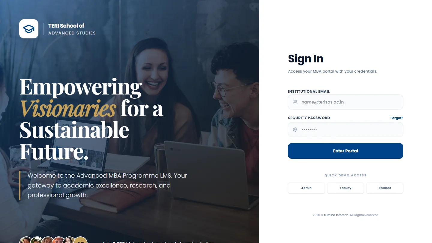 Step 1: Institutional Login Portal